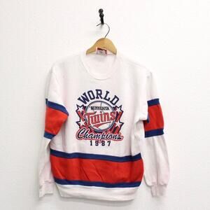 Vintage Minnesota Twins Baseball 1987 World Series Champions Sweatshirt Large